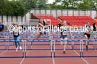 Girls under-15s hurdles, North Eastern Champs, Gateshead Stadium. Photo: David T. Hewitson/Sports for All Pics